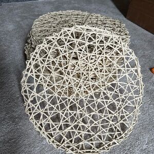 Woven Beige Placemats Set